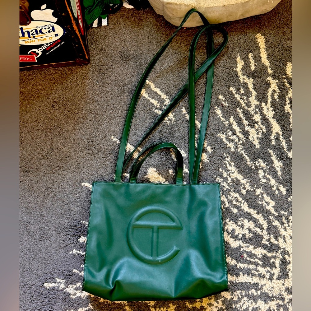 Telfar medium shopping bag, dark olive